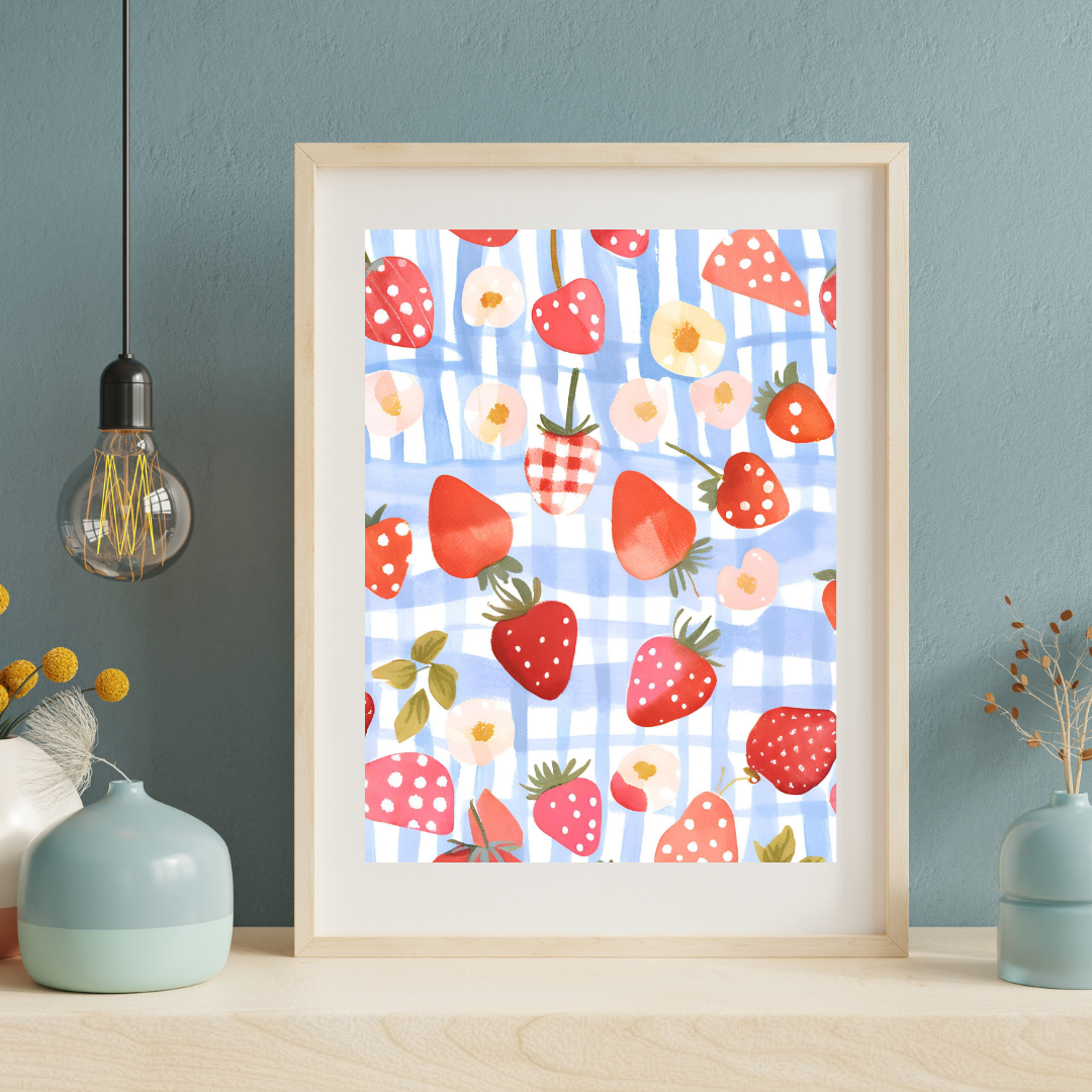 Berry Sweet Summer Art Print- Digital Download