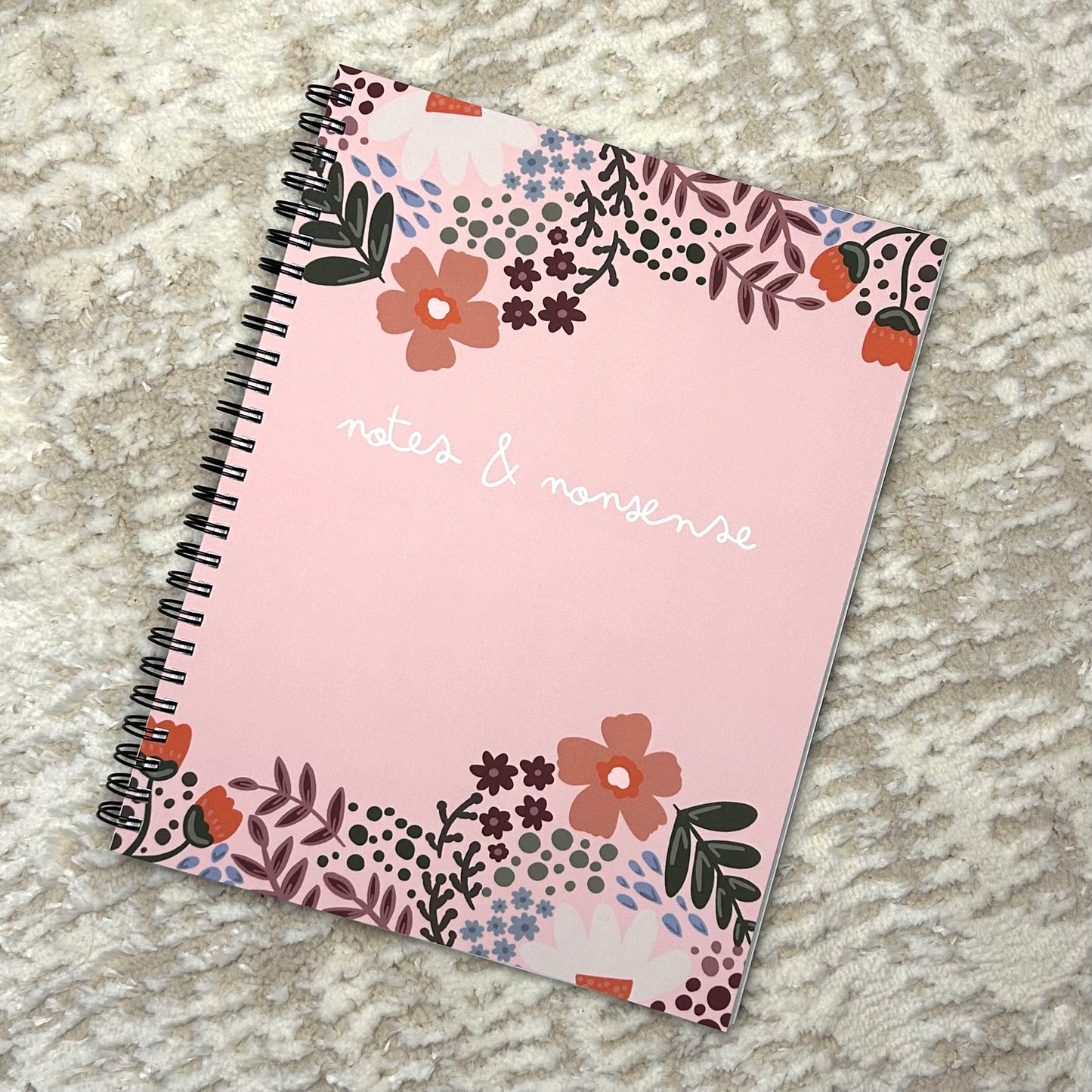 Notes & Nonsense Confetti Floral Notebook - Pink Sunshine Co LLC