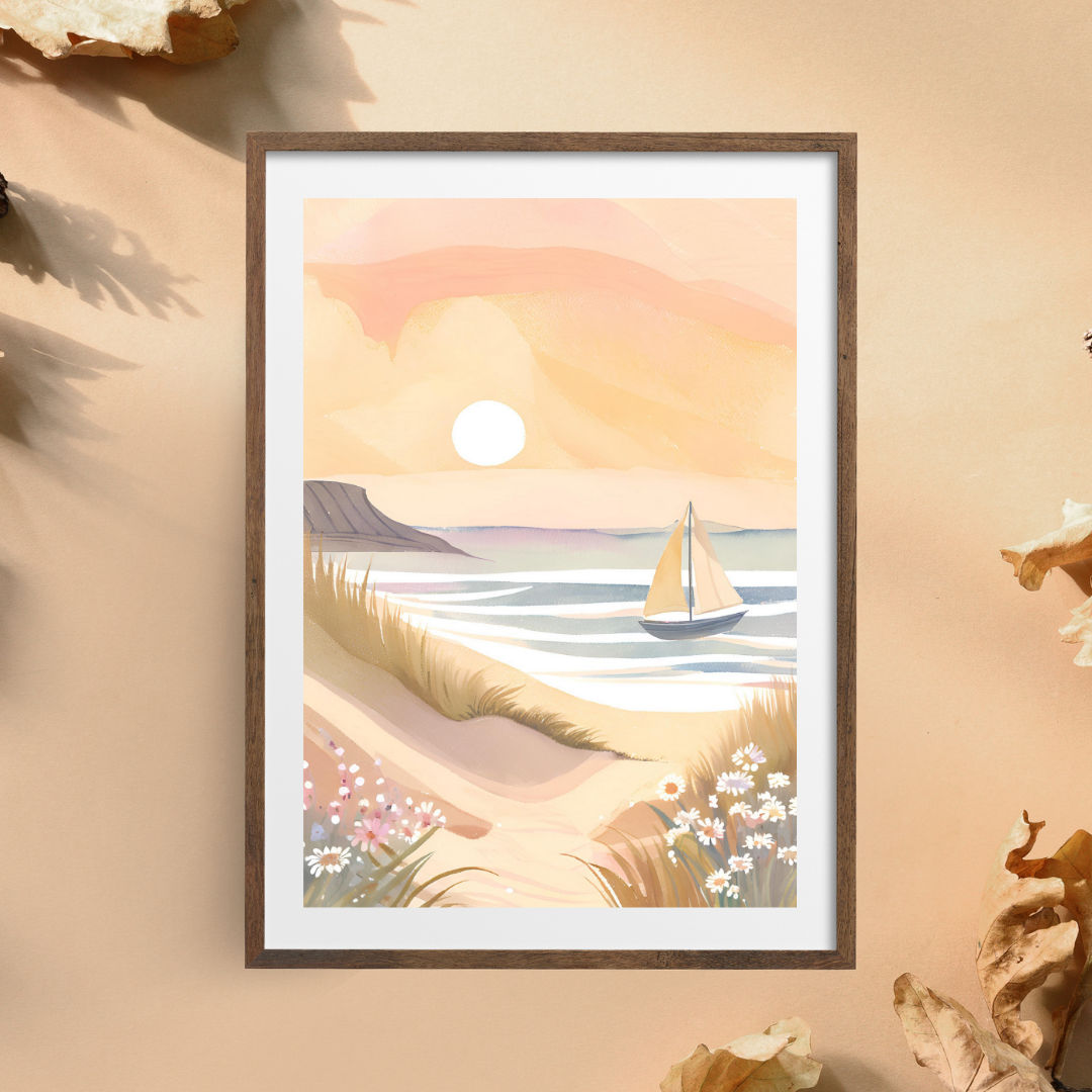 Golden Dune Sail Art Print- Digital Download