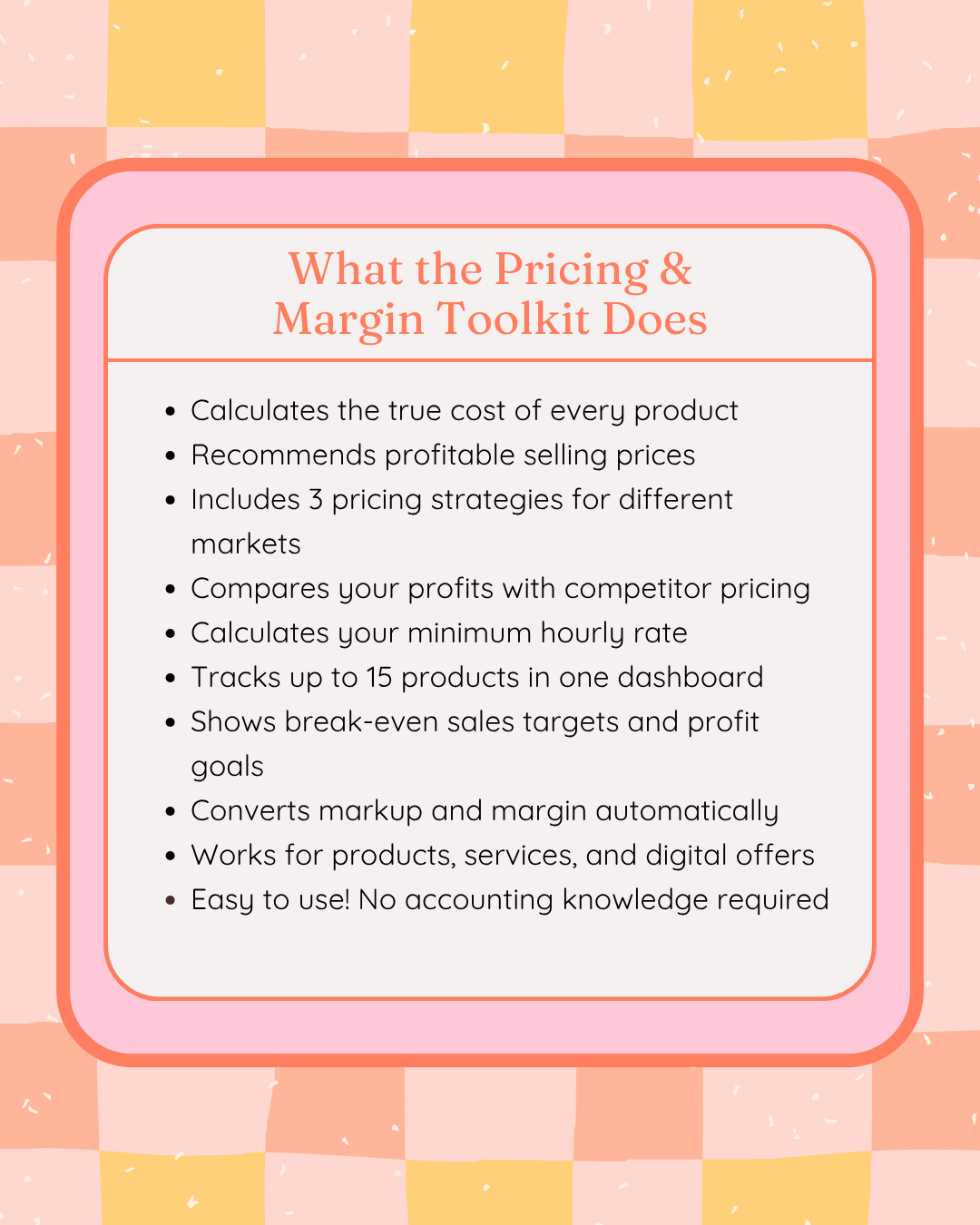 Small Business Pricing Toolkit & Financial Tracker by Pink Sunshine Co. - Digital Download