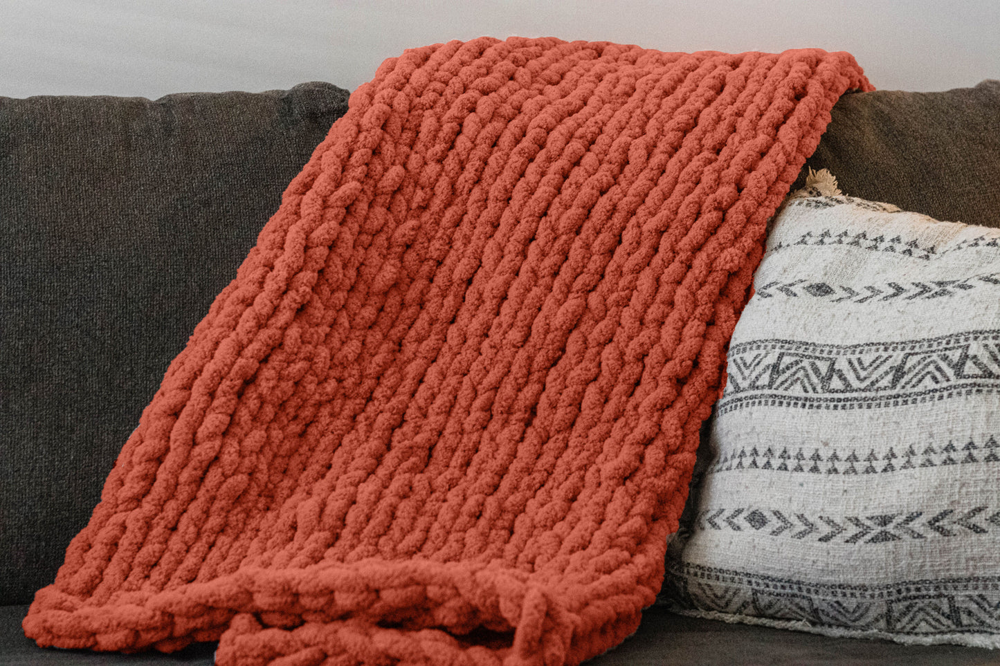 Sunshine Snuggle: Chunky Knit Blanket
