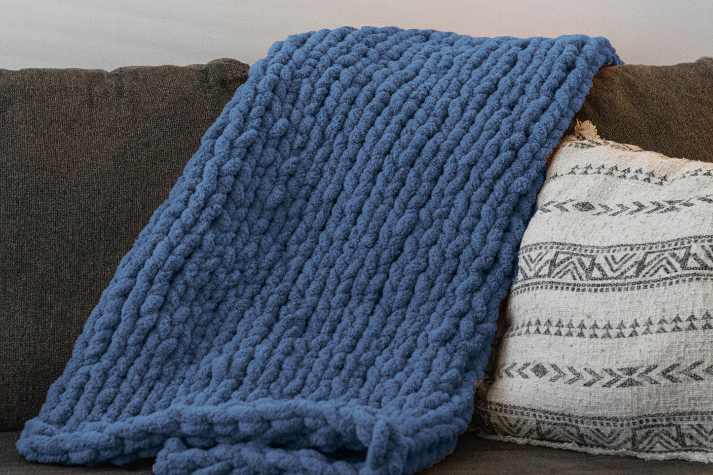 Sunshine Snuggle: Chunky Knit Blanket