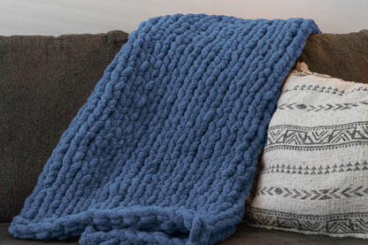 Sunshine Snuggle: Chunky Knit Blanket