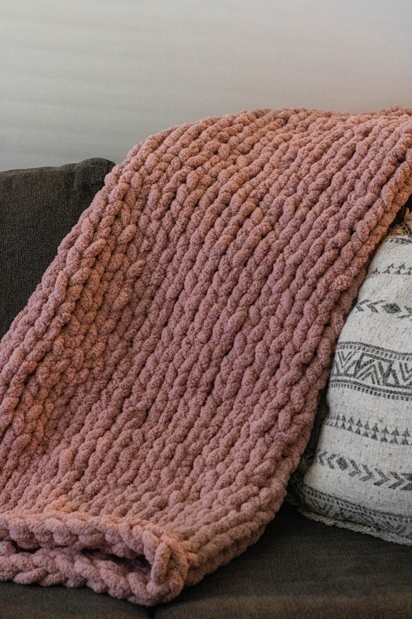 Sunshine Snuggle: Chunky Knit Blanket