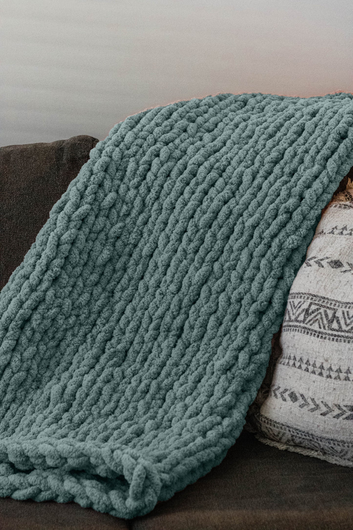 Sunshine Snuggle: Chunky Knit Blanket