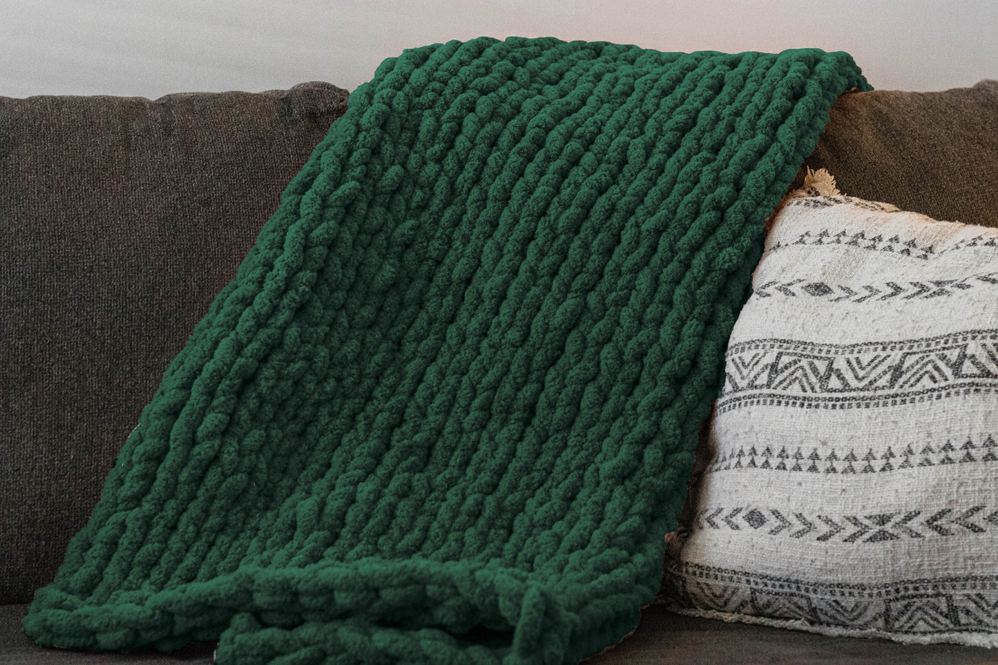 Sunshine Snuggle: Chunky Knit Blanket
