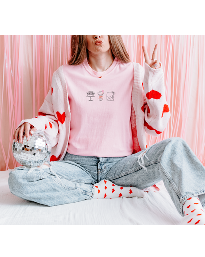 Minimalist Galentines Celebration Tee