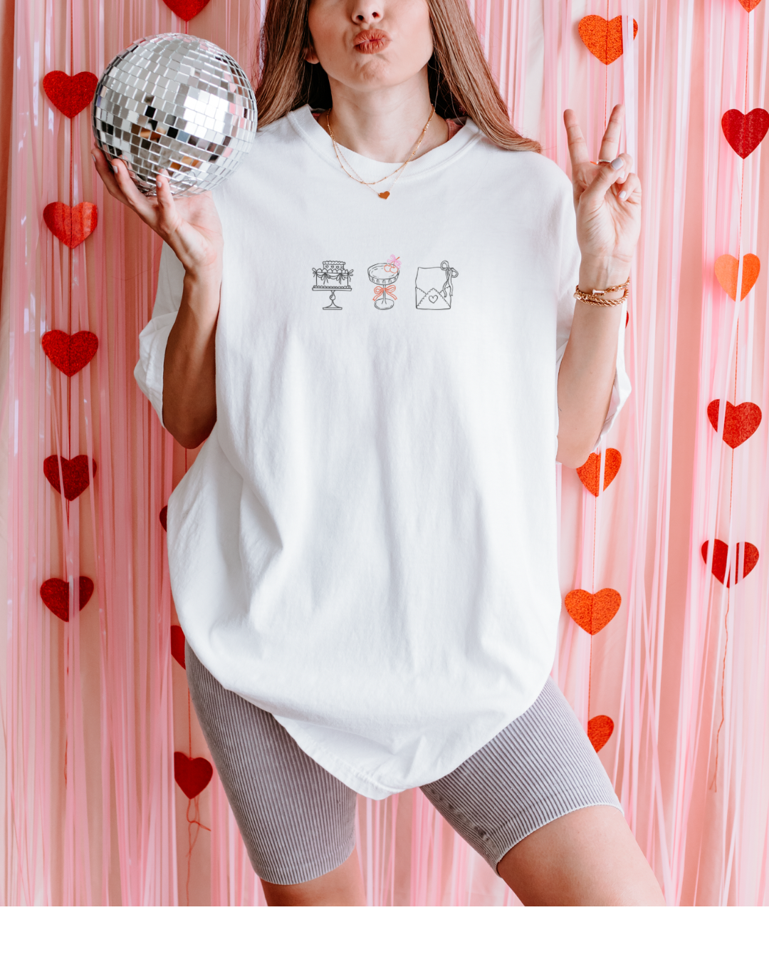 Minimalist Galentines Celebration Tee