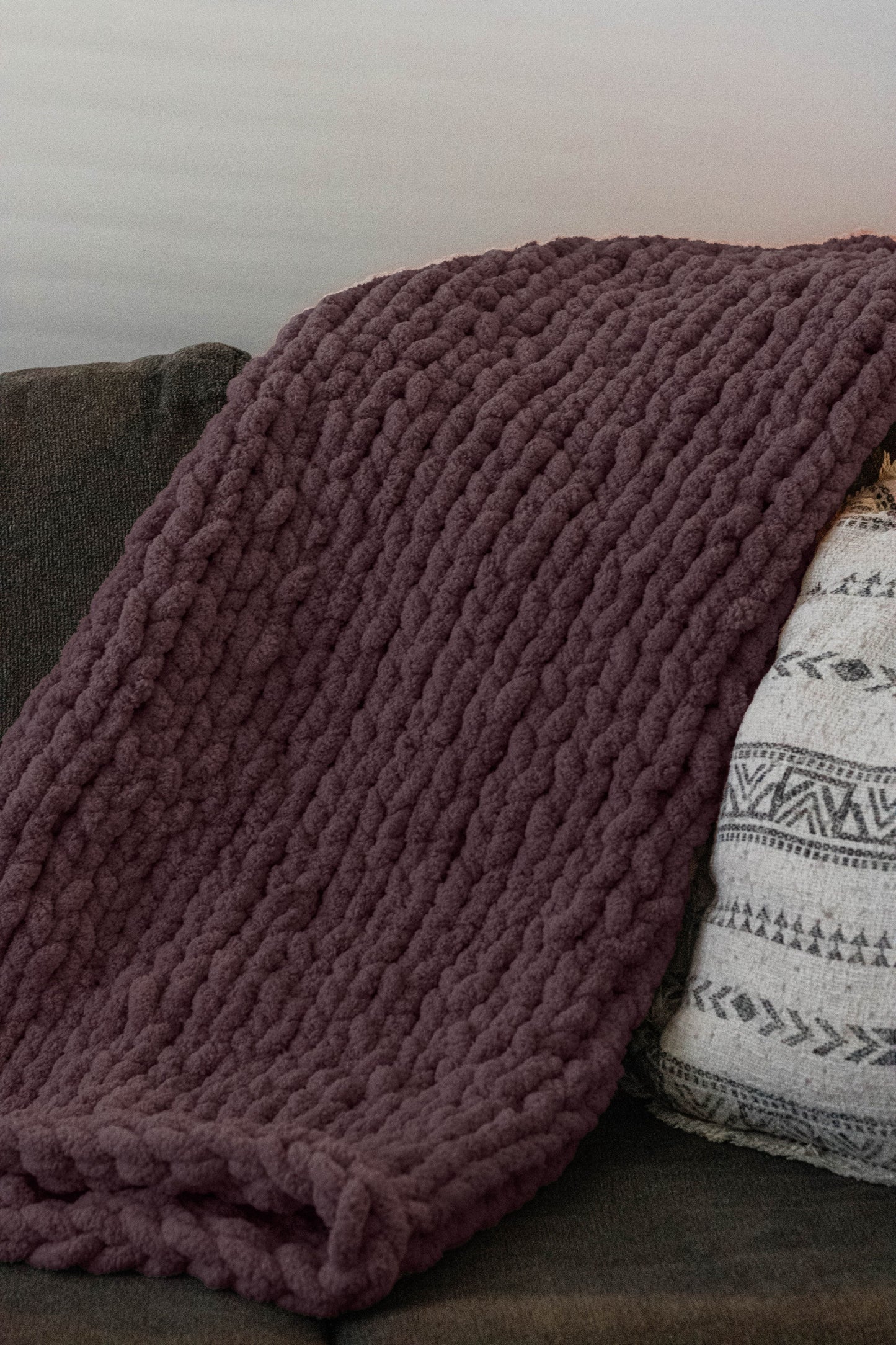 Sunshine Snuggle: Chunky Knit Blanket