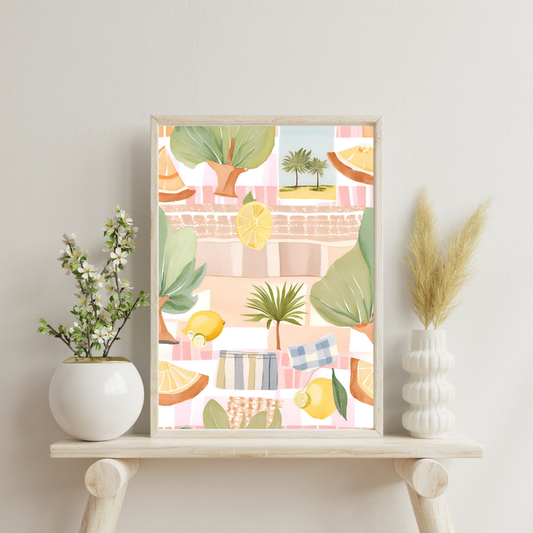 Lemon Grove Terrace Art Print- Digital Download