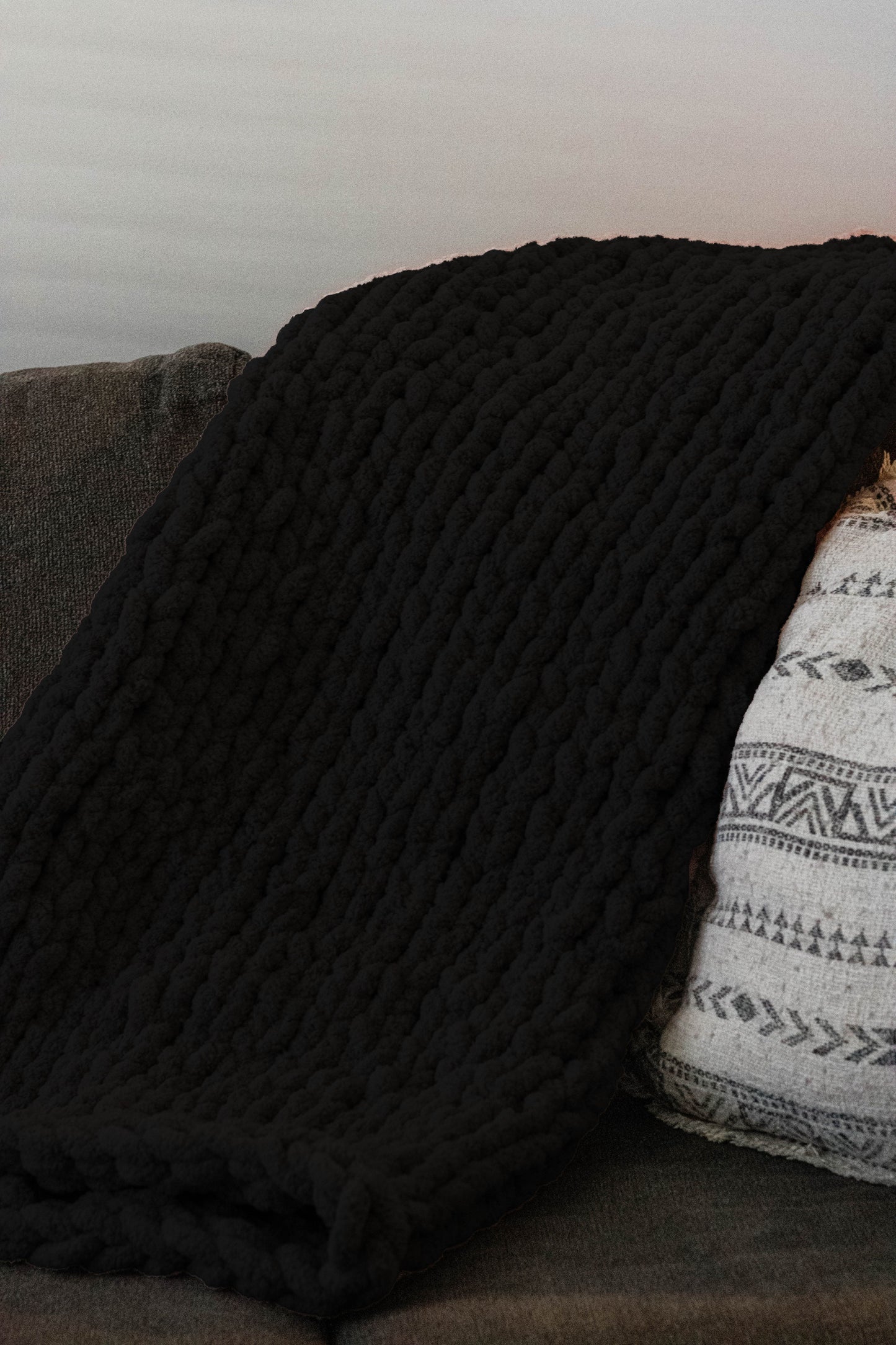 Sunshine Snuggle: Chunky Knit Blanket