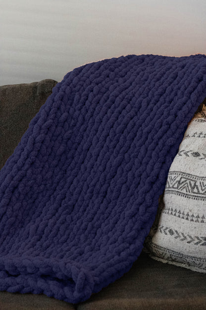 Sunshine Snuggle: Chunky Knit Blanket