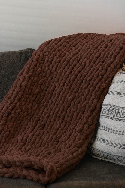Sunshine Snuggle: Chunky Knit Blanket