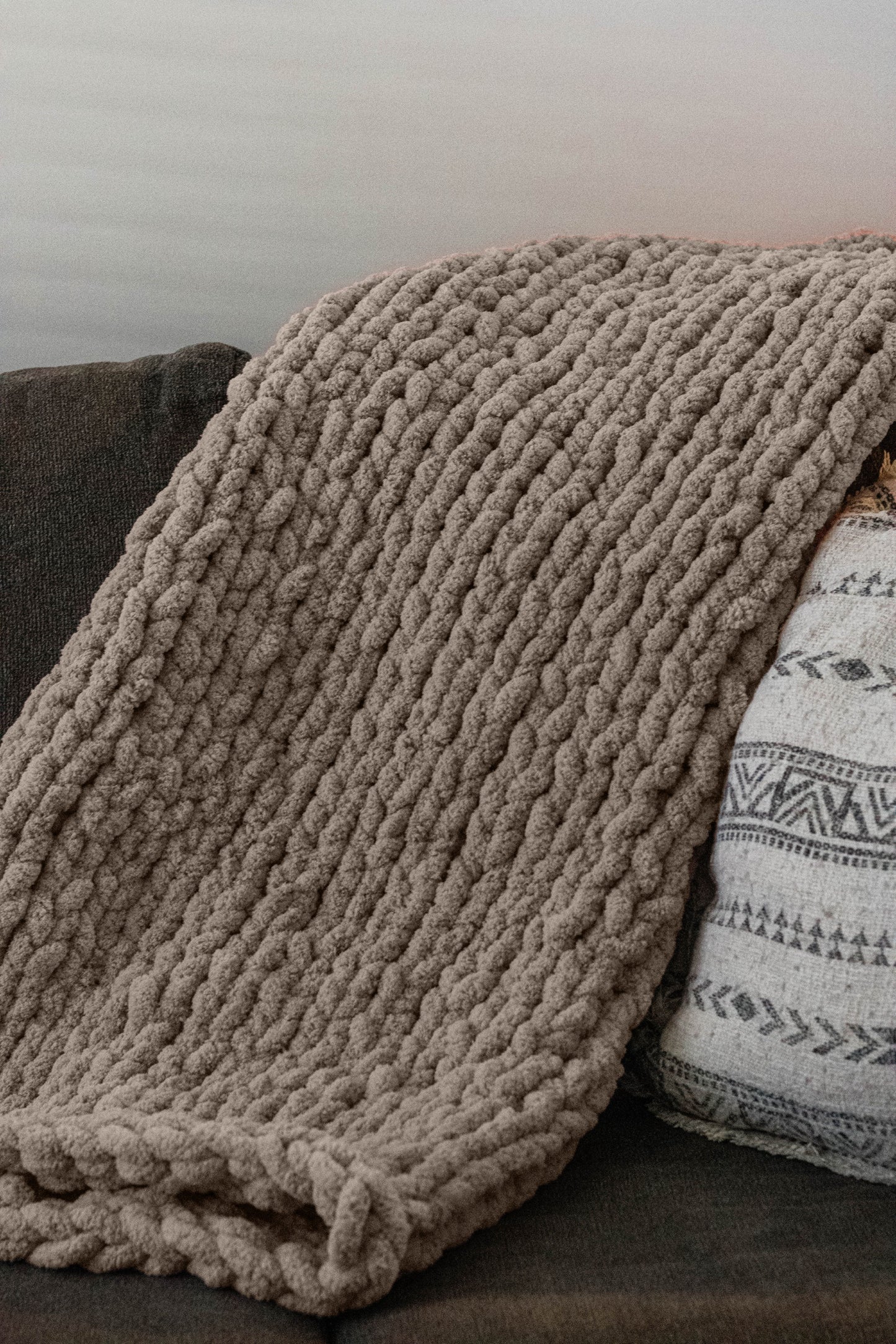 Sunshine Snuggle: Chunky Knit Blanket