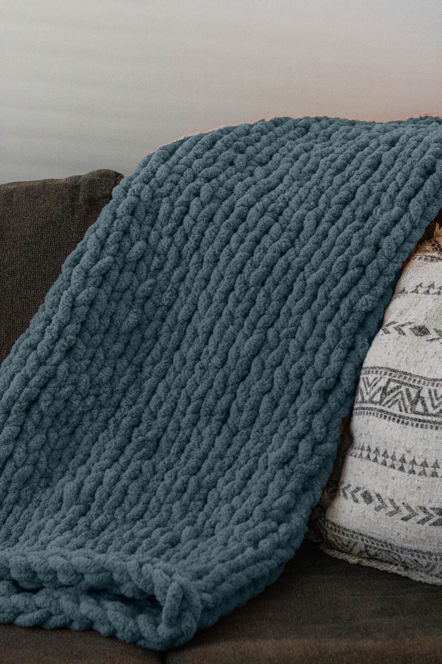 Sunshine Snuggle: Chunky Knit Blanket