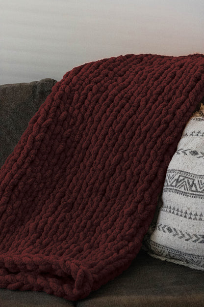 Sunshine Snuggle: Chunky Knit Blanket