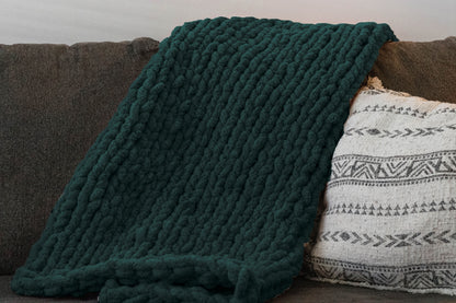 Sunshine Snuggle: Chunky Knit Blanket