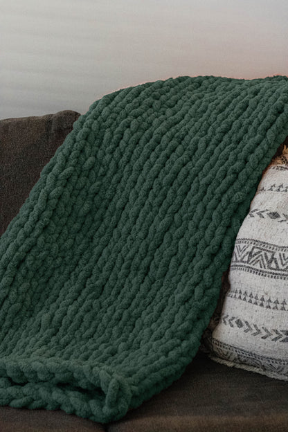 Sunshine Snuggle: Chunky Knit Blanket