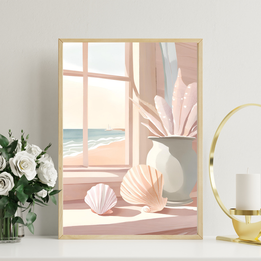 Seashell Serenity Art Print- Digital Download
