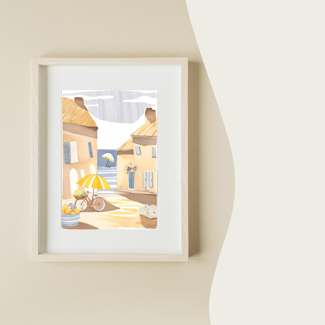 Seaside Stroll Art Print- Digital Download