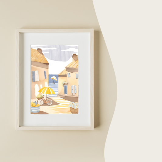 Seaside Stroll Art Print- Digital Download