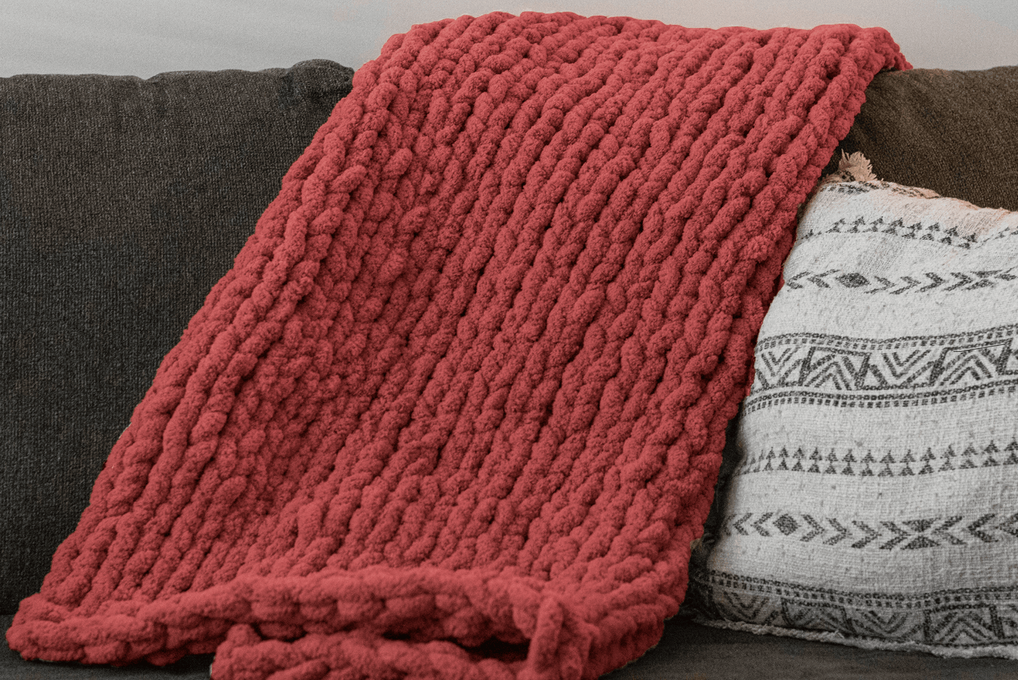 Sunshine Snuggle: Chunky Knit Blanket