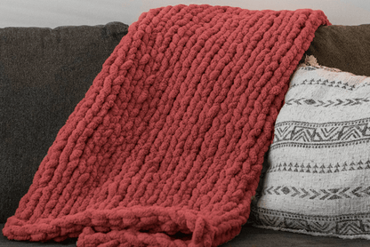 Sunshine Snuggle: Chunky Knit Blanket