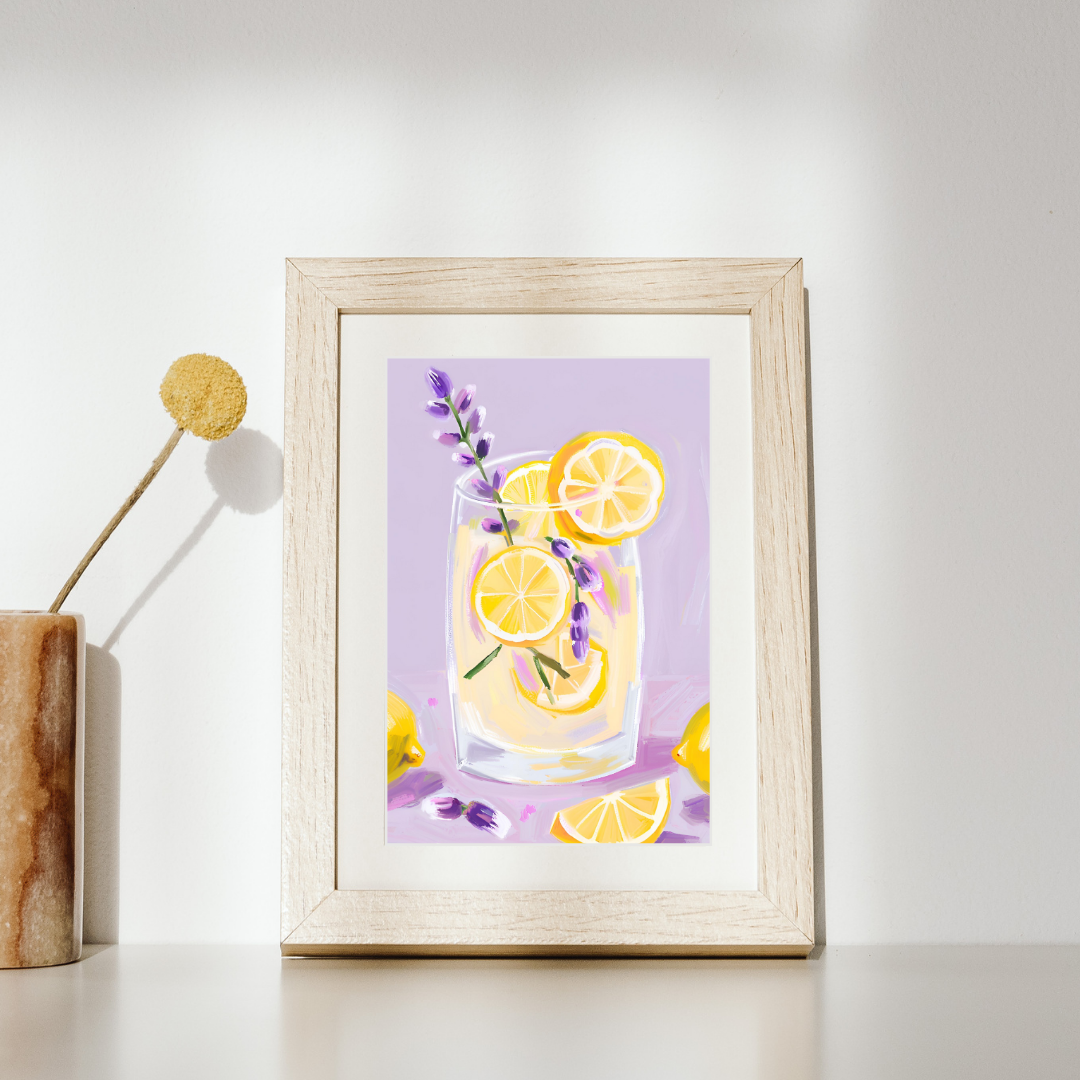 Lavender Lemonade Art Print - Digital Download