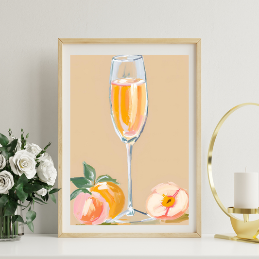 Peach Bellini Art Print - Digital Download